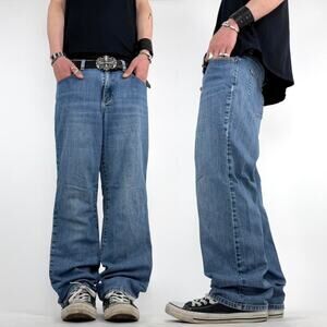 Vintage y2k baggy faded grunge skater boodcut archive jeans